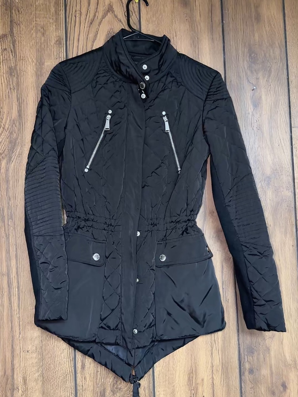 Black Quilted Women's Utility Jacket